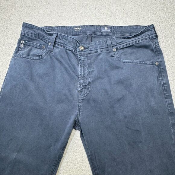 AG Adriano Goldschmied Pant Men 38x34 Blue Tellis Chino Modern Slim 5 Pocket - Picture 3 of 16